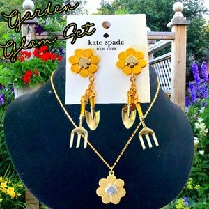 Kate Spade GARDEN GLAM NECKLACE / EARRINGS SET ⭐️ 2-Tone Unique Style! Pierced